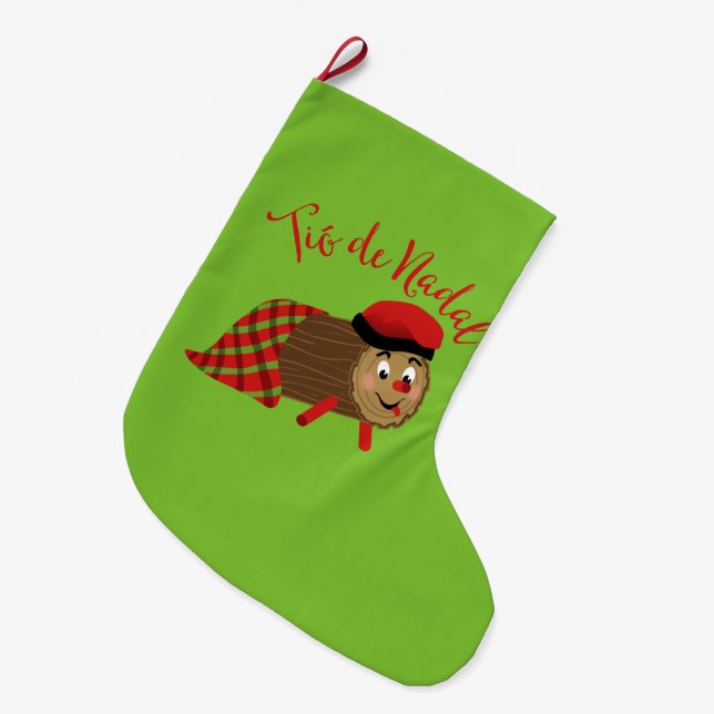 Tio De Nadal Christmas Stocking (Front (Hanging))