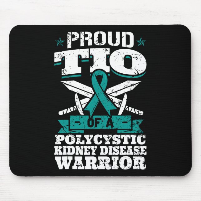 Tio Of A Polycystic Kidney Disease Warrior Uncle P Mouse Mat (Front)