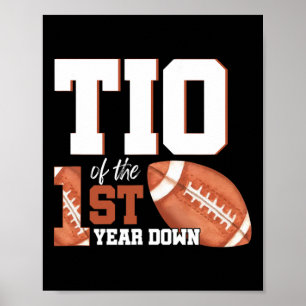 Tio Of The 1 Year Old Birthday Football 1st Year D Poster
