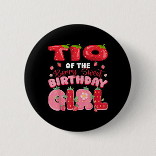 Tio Of The Berry Sweet Birthday Girl Strawberry Pa 6 Cm Round Badge