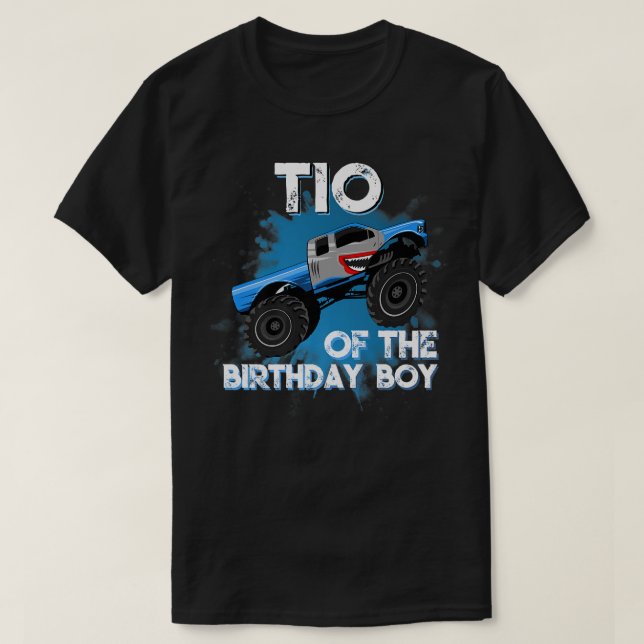 Tio Of The Birthday Boy Monster Truck Birthday Par T-Shirt (Design Front)
