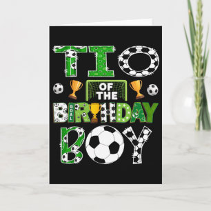 Tio Of The Birthday Boy Soccer Player Game Day Card