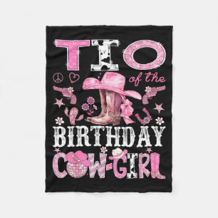 Tio Of The Birthday Cow-girl Nk Disco Rodeo Tio  Fleece Blanket