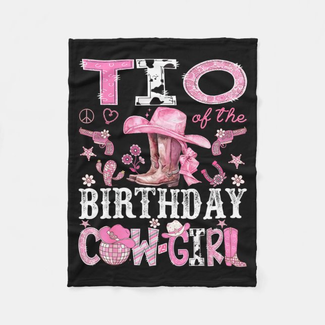 Tio Of The Birthday Cow-girl Nk Disco Rodeo Tio  Fleece Blanket (Front)
