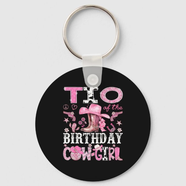 Tio Of The Birthday Cow-girl Nk Disco Rodeo Tio  Key Ring (Front)