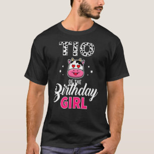 Tio of The Birthday For Girl Cow Farm Birthday T-Shirt