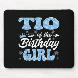 Tio Of The Birthday Girl Snowflakes Winter Christm Mouse Mat
