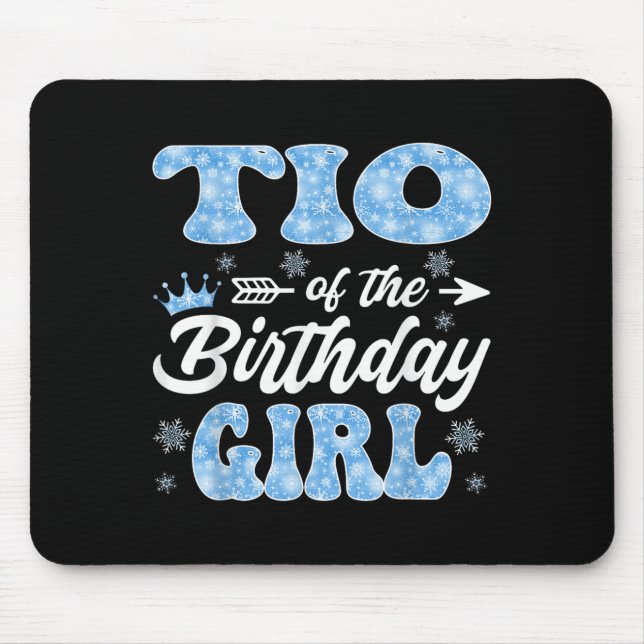 Tio Of The Birthday Girl Snowflakes Winter Christm Mouse Mat (Front)
