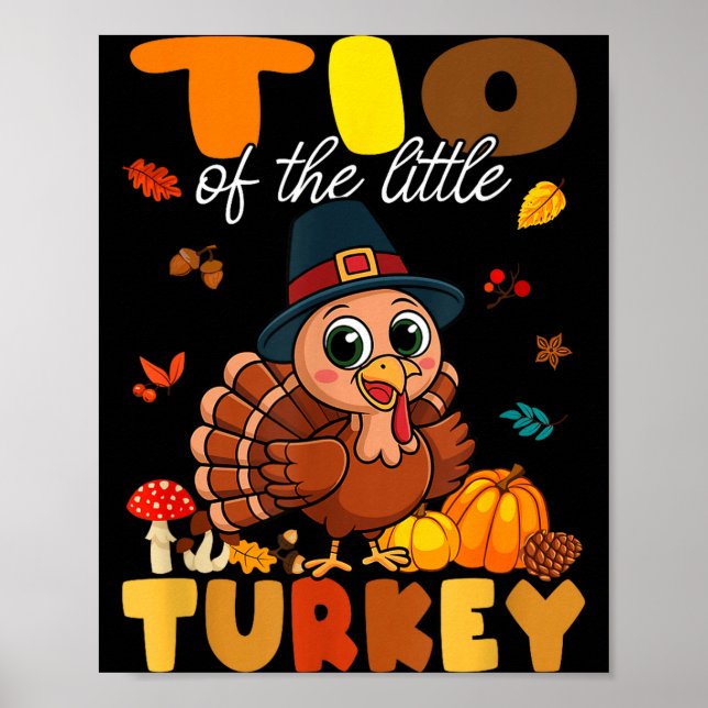 Tio Of The Little Turkey Thanksgiving Baby Shower  Poster (Front)