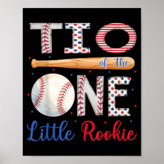 Tio Of The One Little Rookie 1st Birthday Boy Poster