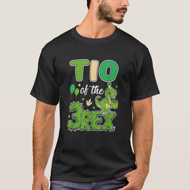 Tio Of The Three Rex Birthday Dinosaur Family Matc T-Shirt (Front)
