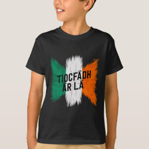 Tiocfaidh Ar La Vintage Ireland Irish Flag Irish R T-Shirt