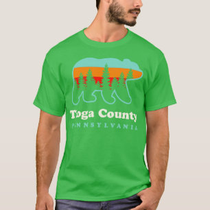 Tioga County Pennsylvania Camping Hiking Bear T-Shirt