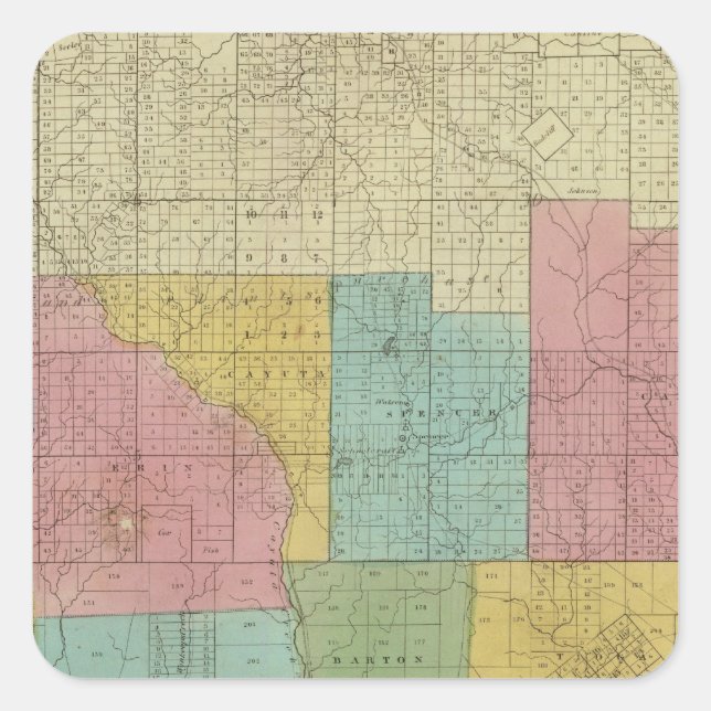 Tioga County Square Sticker (Front)
