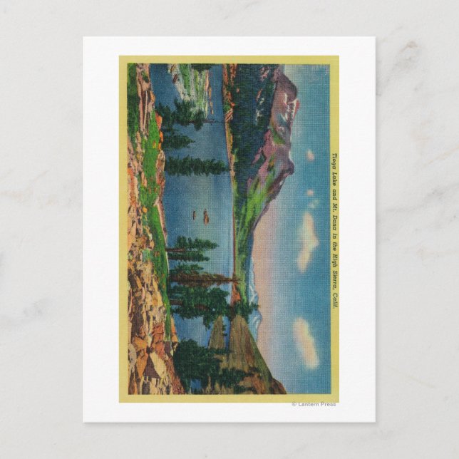 Tioga Lake and Mt. Dana in High Sierra Postcard (Front)