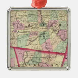Tioga, Luzerne, Bradford, Sullivan, Wyoming Metal Tree Decoration