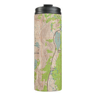 Tioga Pass, California Topographic Map Thermal Tumbler