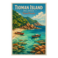 Tioman Island, Malaysia, in a vibrant tropical