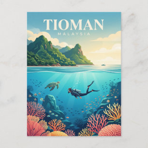 Tioman Island Malaysia Postcard