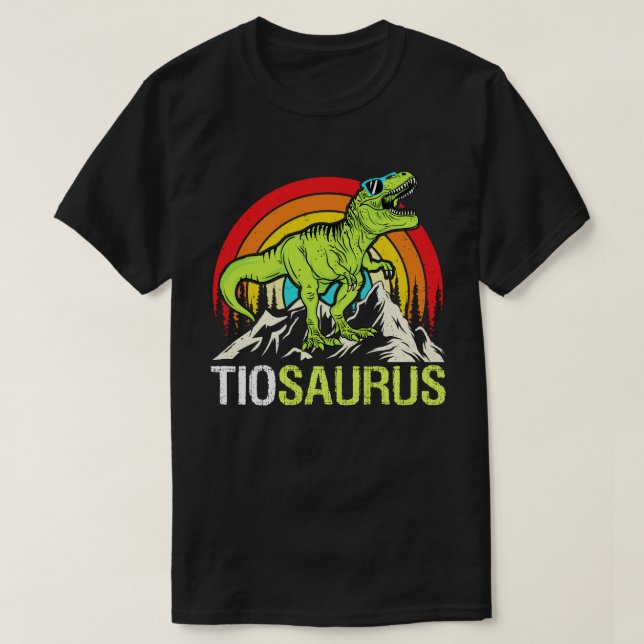 Tiosaurus Dinosaur Uncle Saurus Father's Day T-Shirt (Design Front)