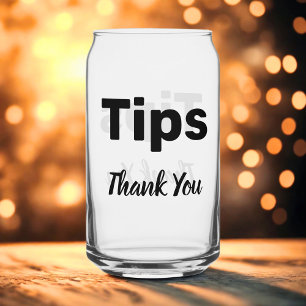 Tip Jar Can Glass