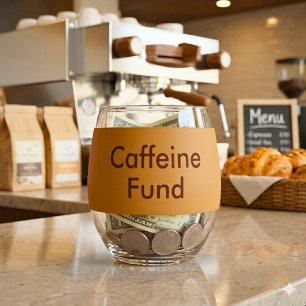 Tip Jar Coffee Bar For Coffee House Or Café Stemless Wine Glass