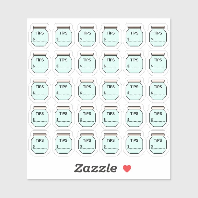 Tip Jar Money Tracking Planner (Sheet)