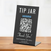 Tip Jar Venmo QR Code Black