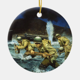 Tip of the Avalanche by Keith Rocco Ceramic Tree Decoration
