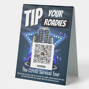Tip the Band Venmo Table Tent Sign