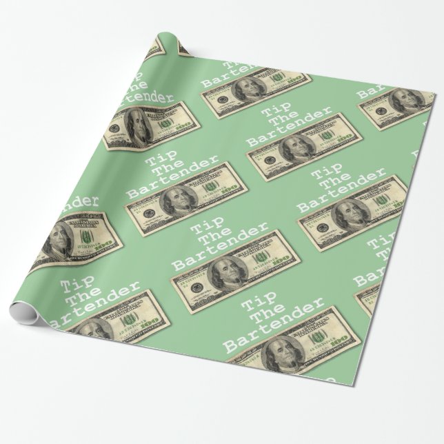 Tip The Bartender WRAPPING PAPER (Unrolled)
