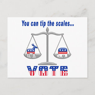 Tip the Scales Vote Postcard