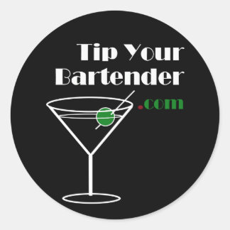 Tip Your Bartender.com Sticker