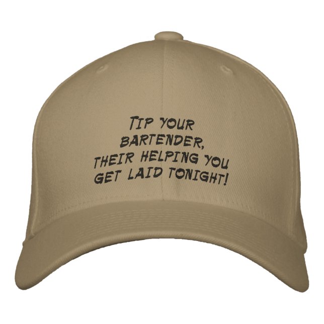 Tip your bartender embroidered hat (Front)