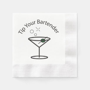 Tip Your Bartender Party-Time Napkin