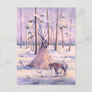 TIPI, APPY & SNOW by SHARON SHARPE Postcard
