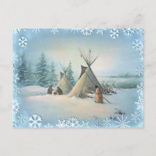 TIPI CAMP SQUAW by SHARON SHARPE Postcard