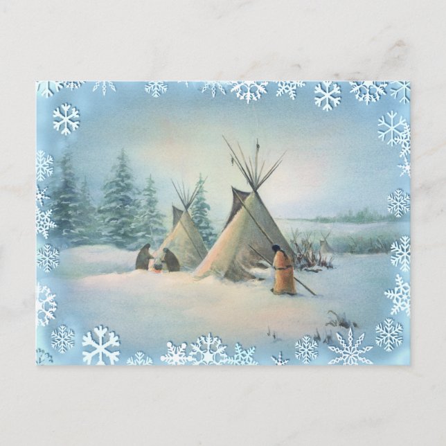 TIPI CAMP SQUAW by SHARON SHARPE Postcard (Front)
