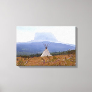 Tipi, Chief Mountain, Montana Canvas Print