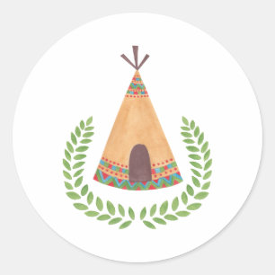 Tipi Classic Round Sticker