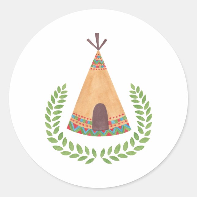 Tipi Classic Round Sticker (Front)