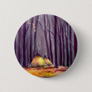 TIPI LEAVES by SHARON SHARPE 6 Cm Round Badge