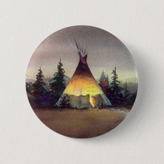 TIPI LIGHTS by SHARON SHARPE 6 Cm Round Badge