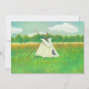 Tipi teepee central Minnesota landscape drawing