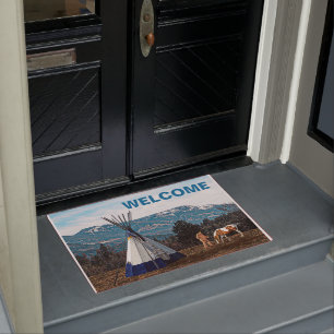 Tipi - Winter Camp - Welcome Doormat