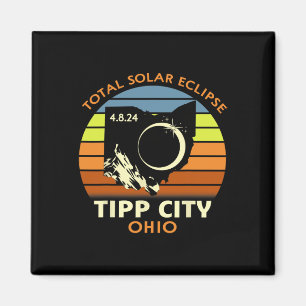 Tipp City Ohio Total Solar Eclipse 2024  Magnet