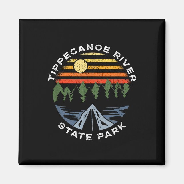 Tippecanoe River State Park Indiana Forest Camping Magnet (Front)