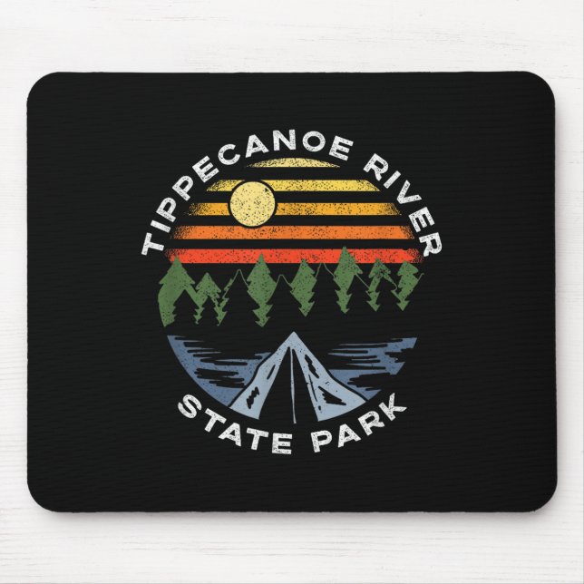 Tippecanoe River State Park Indiana Forest Camping Mouse Mat (Front)