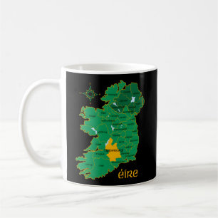 Tipperary Ireland County Map Eire Irish Travel Coffee Mug