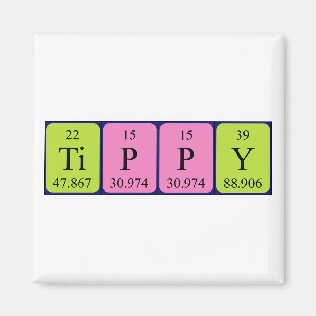 Tippy periodic table name magnet (Front)